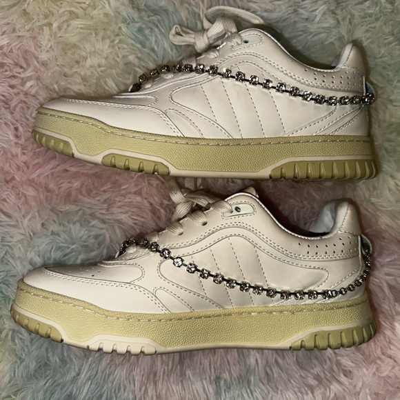 New Gucci Re-Web Crystal Chain Sneakers Size 38 - Picture 4 of 16